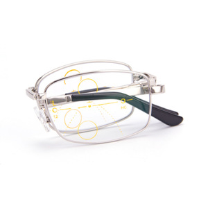 Smart Zoom Reading Glasses Blue Light Blocking Foldable Portable Classic Senior Eyewear Wholesale OEM ODM