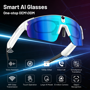 Stylish Elegant IP66 Waterproof 4K Video Smart Glasses Multi-language Translation Calling Recording Music Playback AI Assistant