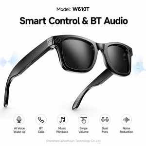 W610 New W610T AI Audio Smart Glasses ENC Dual Microphone BT Calling Music Touch Control Voice Translation Camera Eyewear
