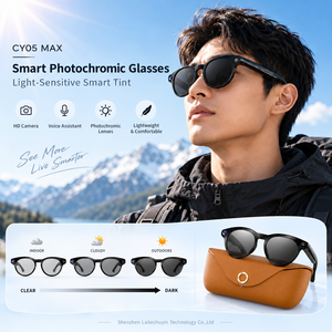 CY05 Max AI Smart Glasses 8MP Camera RealTime Translation AI Assistant Image Stabilization WiFi Transfer Smart Eyewear Wholesale