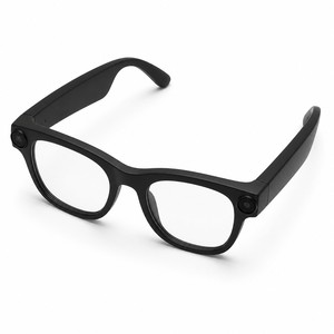 Matte Black Smart Glasses Audio Eyewear Clear Lens