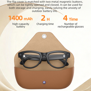 RKHK AI Smart Glasses 8MP 4K Camera Charging Box
