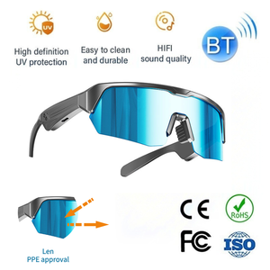 Sport Smart Audio Sunglasses UV PPE Protection Bluetooth Audio