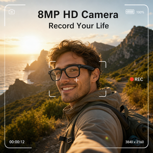 Cross-border Best-selling AI Smart Glasses 8MP 1080P HD Video Camera Real-time Translation Noise Reduction Q&A for Calling